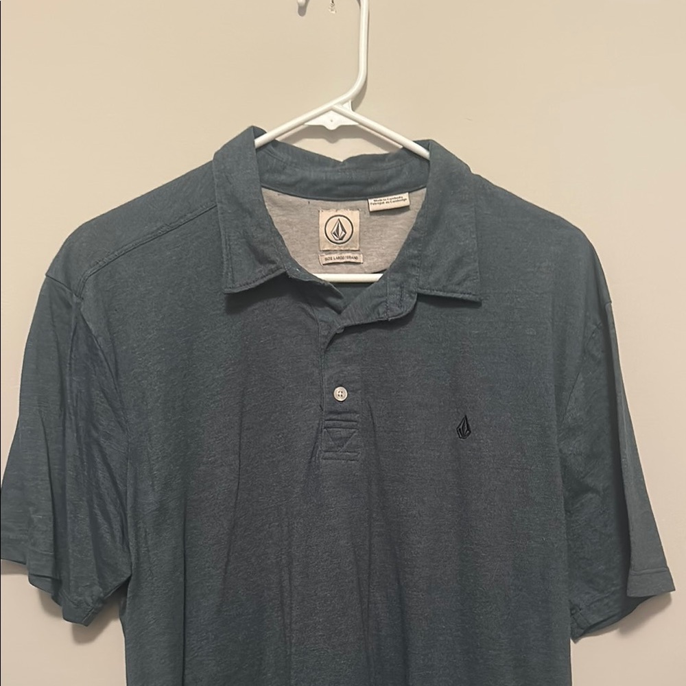 Volcom Blue Polo Shirt Classic Style
